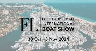 Affiche du salon nautique de fort Lauderdale Floride, boat show 2024