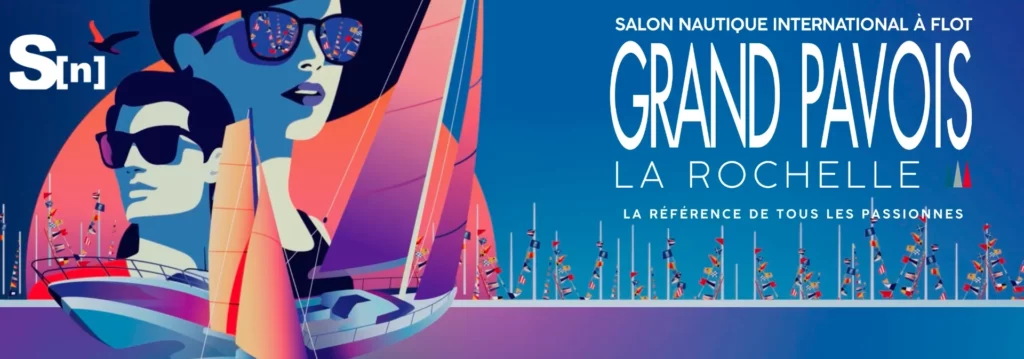 Affiche du Grand Pavois de La Rochelle, le salon nautique 2024 au port des minimes