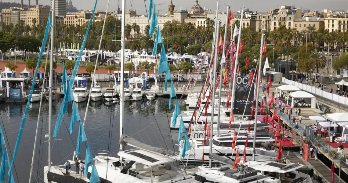 Vue du bassin du salon nautique de Barcelone, le rendez-vous incontournable Espagnol.